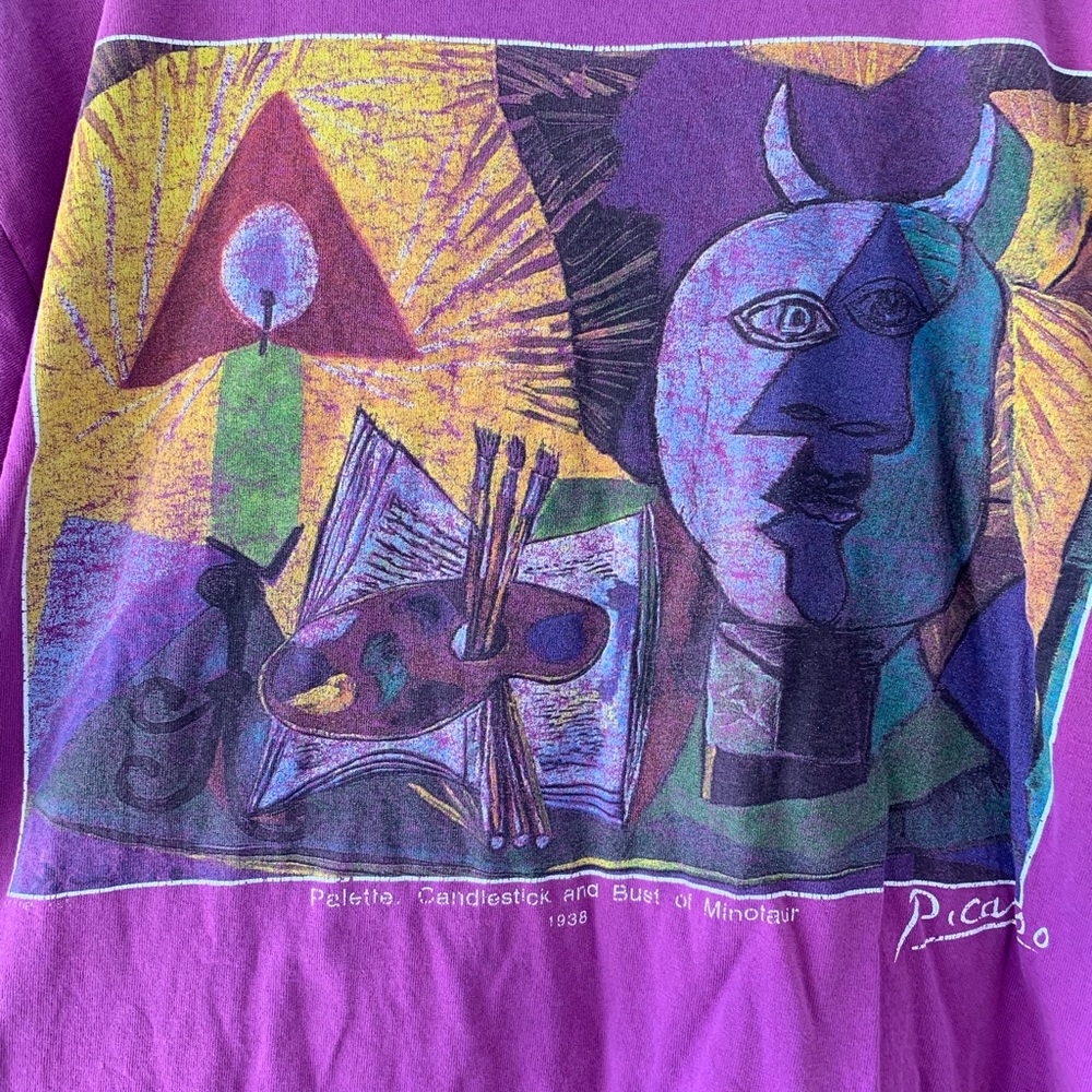 VTG PICASSO t shirt vintage Large unisex retro